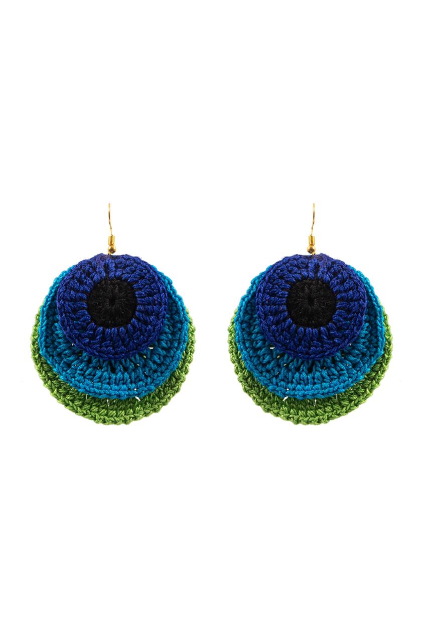 Happy Threads Crochet Earrings- Muticolour